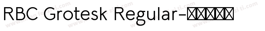 RBC Grotesk Regular字体转换